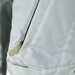 Castle Streetwear White Gray Full Zip Lined Mock Neck Motorcycle Jacket Size 10 Photo 5