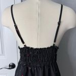 SheIn Spaghetti Strap Romantic Casual Mini Dress With Rose Prints, Black/Red, L Photo 2
