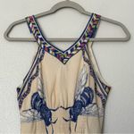 Anthropologie  Leifnotes Blue/Cream Bombay Bumble Bee Dress Size 0 Photo 2