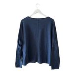 H by Bordeaux  Blue Navy Soft Boat Neck Dolman Long Sleeves SZ L Photo 1