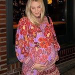 Farm Rio Sweet Floral Long Sleeve Mini Dress Smocked in Lilac Purple Red Size S Photo 2