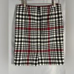Talbots Women's Wool Blend Classic Houndstooth Plaid Pencil Knee Skirt Sz 4P EUC Photo 1