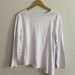 Garnet Hill  White Linen Asymmetrical Hem Top Photo 7