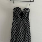 Houndstooth Mini Dress Black Photo 4