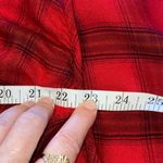 Mossimo Blouse Top Shirt Red Plaid Long Sleeve Collared Relaxed Flowy Size L Photo 6