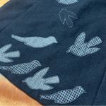 Knitted Dove wool tweed dress sleeveless bird appliqué size medium black gray Photo 1