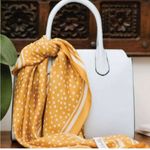 Cleobella  Mustard Polka Dot Scarf Top Multipurpose Versatile Photo 1