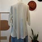 Urban Outfitters Cream Oversized Puffed Sleeve Thermal Layering Top Photo 4