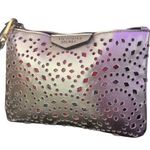 Victoria's Secret  Metallic Gold Wristlet Bag Laser Cut Clutch Small Makeup travel Photo 0