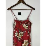 Xhilaration  Jumpsuit Medium Red Floral Boho Cottagecore Festival Vacation Photo 1