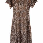 For Love & Lemons Antonina Dress Midi Black & Nude Small Women’s Rare Photo 4