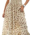 Free People Dainty Cottage Ethereal Bali Juniper Midi Dress 6 Lace Cream Floral Photo 0