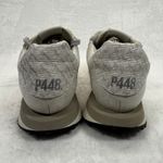 P448 Cancun Sneakers Metallic Silver Leather Low Top Casual Shoes Size 40 Photo 5