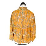 Kensie Jeans Womens Blouse Size Small Pleated Floral High Neck Office Business Photo 2