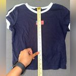 Fourteen Tweleve Cropped Baby Sporty Tee With American Flag White Size M Photo 2