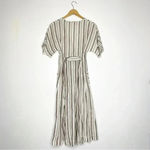 Free People  Women’s Monday Stripe Midi Dress Linen Cotton Size Small Photo 9