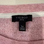 Talbots  Fleece Pink Heather Snowflake Crewneck Sweatshirt Women’s Large Petite Photo 2