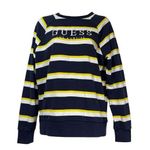 Guess stripe long sleeve blue yellow pullover sweater vintage Y2k Size S Photo 0