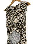 Leopard Print Sleeveless Dress Black Size XL Photo 7