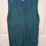 Sundance  Turquoise High Neck Sleeveless Top  Small Photo 0