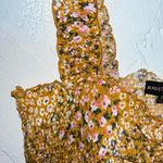 Almost Famous Yellow Floral Smocked Tank Top Photo 2