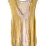 Equipment  Cashmere V-Neck Yellow Cream Sweater Vest size small Photo 0