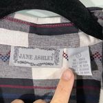 Jane Ashley Black & White Checkered Plaid Embroidered Western Shirt Size L NWT Photo 7