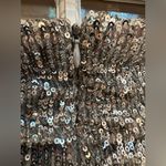 ZARA  Silver Sequin All Over Mini Dress Strapless Limited Edition Size Large L Photo 7