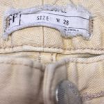 Free People  pale yellow/tan straight leg ankle jeans sz 28 Photo 2