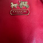 Coach 's Madison Lindsey Satchel Bag Leather Cherry Designer Authentic Photo 3