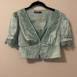 Nasty Gal  seaform green blouse size 4 NWOT #6 Photo 3