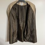 Jacqueline Ferrar Women’s Vintage  Two Tone Tan Brown Long‎ Jacket Size Medium Photo 5