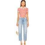 Pistola Cassie High Rise Straight Crop Jeans Baja Distressed Size 28 Photo 4