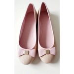 Ted Baker đź’• LONDONđź’• Sualli Flat Raffia Pink Bow Ballet Pumps 38 New Without Box Photo 3