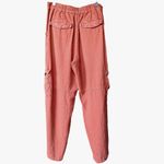 Anthropologie  Pilcro Rust Linen‎ Blend High Rise Relaxed Leg Cargo Pant Sz 32 Photo 3