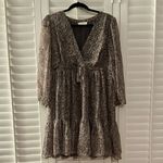 Lucky Brand Floral Paisley Lurex V-Neck Dress L Photo 1