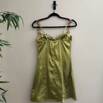 Floral Embroidered Green Slip Dress Photo 1