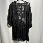 Umgee Black Floral Lace Kimono Cardigan Womens L Boho Sheer Coverup Whimsigoth Photo 1