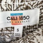 Cali 1850 SMALL NEW  Women's Beige Palm Leaf Linen Blend Pant Photo 11