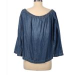 Cloth & Stone Blouse Size S Anthropologie Denim Chambray Shirt Long Sleeves Photo 1