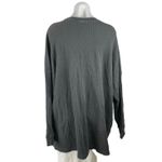 Free People  Women's Gray Black Long Sleeve Rib Knit Pullover Sweater Top Size L Photo 2