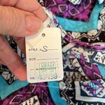 Love In NWT gorgeous purple black turquoise white cold shoulder cover up Photo 7