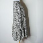 ASOS Leopard Long Sleeve Tiered Smock Mini Dress Black Size 8 Photo 5