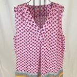 Violet+Claire Pink Mixed Print Boho Sleeveless Blouse Feminine Girly Gypsy Photo 1