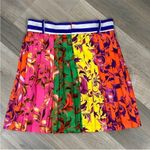Anthropologie Delfi Collective Skirt Satin Pleated Panel Multicolor Size Medium Photo 12