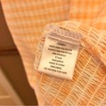 Madden NYC Smocked Gingham Plaid Off Shoulder Dress Orange White‎ XL Photo 3