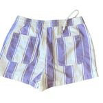 American Eagle NWOT  OUTFITTERS PURPLE WHITE STRIPED DRAWSTRING PULL ON Shorts Photo 2
