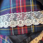 Kate Spade  - Navy & Purple Plaid Ruffle Front Skirt Size 6 Photo 6