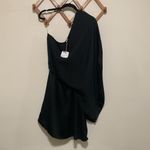 Tyche  NWT hammered satin slouchy one shoulder dress woman size LARGE Photo 2