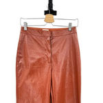 Aritzia  Wilfred‎ Shirley Pant Vegan Patent Leather Rust Brown Size 4 Photo 4